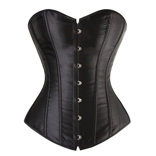 Satin Floral Lace up Corset Värikäs korsetti naisille - Perfet 3XL