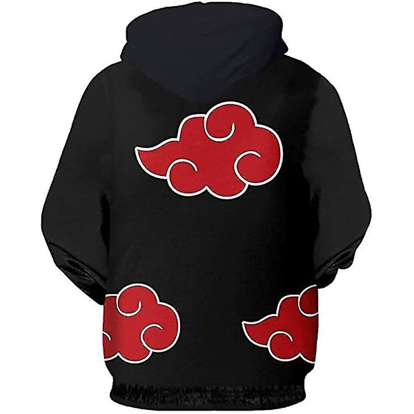Naruto Akatsuki Organisasjon Trykket Hoodie Genser Anime Hettestropp Topp Voksen Unisex Stil - Perfekt XL