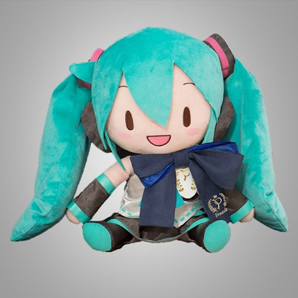 Hatsune Miku Fufu Doll Bowknot Plyschdocka Anime Födelsedagspresent Skrivbordsdekoration - Perfekt