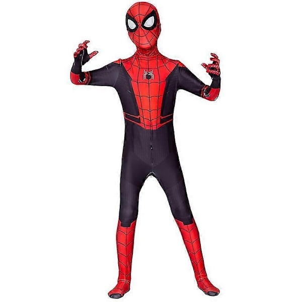 Spider-Man Hämähäkkimies Puku Aikuisille Lapsille Cosplay Asu Miehille Pojille Naamiaisasu - Täydellinen Spiderman Boys 9-11 Years