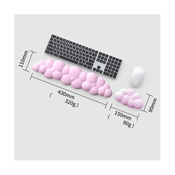 Cloud Mouse Pad handledsstöd, läder vattentät dyna, ergonomiskt handledsstöd för dator, bärbar dator, o-Perfet