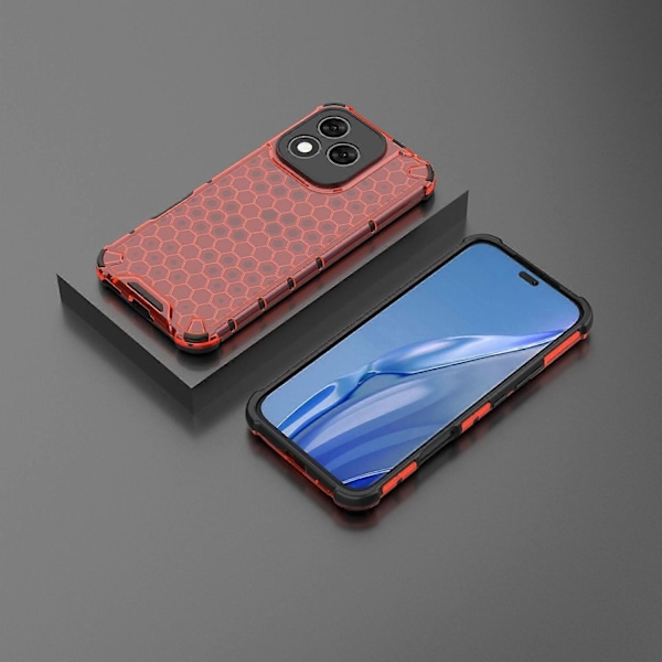 Honeycomb Støtsikkert Telefondeksel Kompatibelt med Honor 400 Lite-Perfet Red