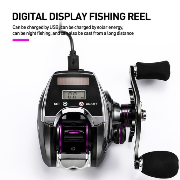 Elektronisk fiskehjulstæller Digital Display Baitcasting - Perfet