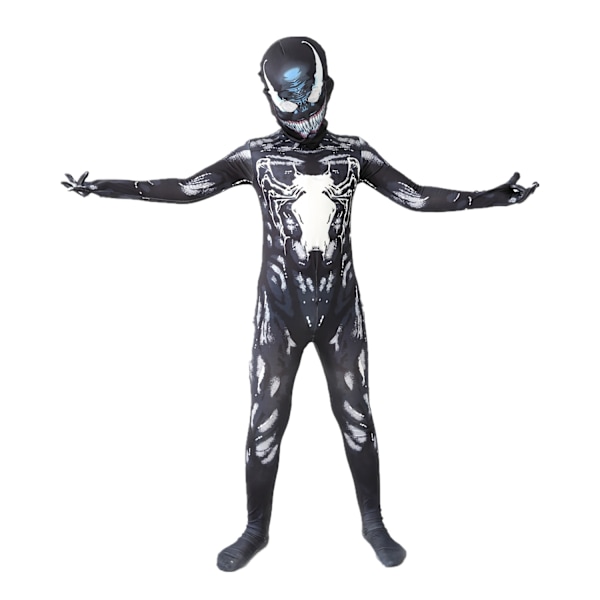 Sort Venom One Piece Halloween kostume til børn - perfekt 140