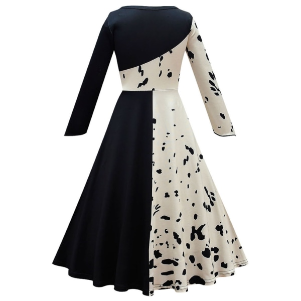 Cruella De Vil Kuila Klänningar Halloween Cosplay Kostymer Fest - Perfet white 160cm