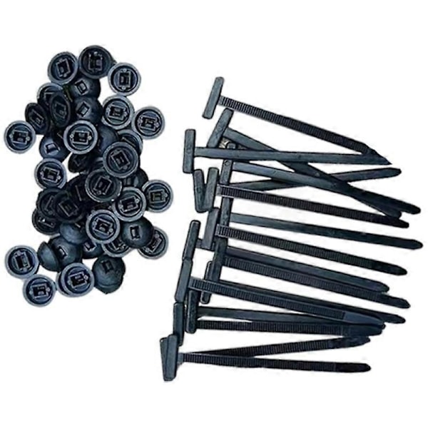 Nylon Universal Kabelbuntspenne, 10-100 stk. Pinne og Knapp Buntbånd Selvlåsende - Perfekt 100pcs