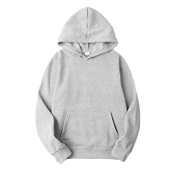 Hettegenser i bomull for kvinner - Perfekt Light grey XL