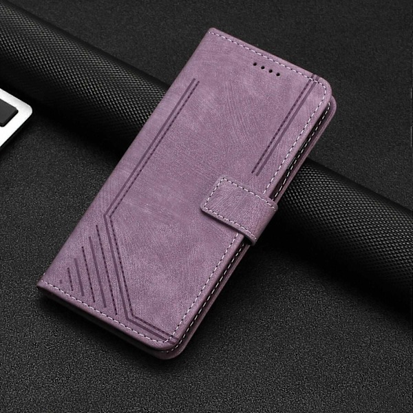 Fodral Kompatibelt med Samsung Galaxy A32 5G Magnetiskt Stänk- och Reptåligt Läder Flipfodral Kompatibelt med Samsung Galaxy A32 5G Fodral - Perfekt Purple