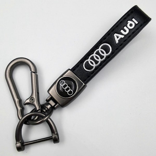 Bil Sykkel Nøkkelring Metallfinish | Kraftig Nøkkelkjede | Nøkkelring og Krokfester - Perfekt Silver Hardware Audi