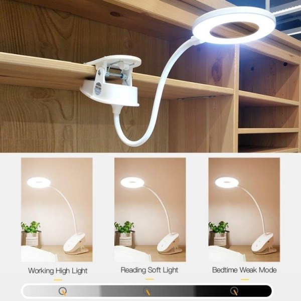 Trådløs dæmpbar LED-lampe med clips - Genopladelig - Perfet