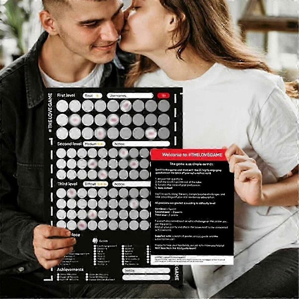 Spelskrapposter för par - Valentinsdagspresent - Väggdekal - Hon och Han - Perfekt