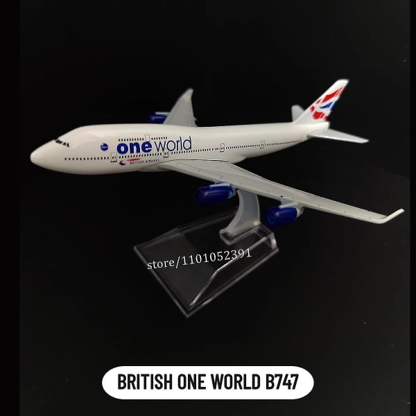 Skala 1:400 Metal Fly Replica Dhl Boeing 757 Airplane Diecast Model Fly Home Office Miniaturelegetøj til børn - Perfet 118.ONE world B747