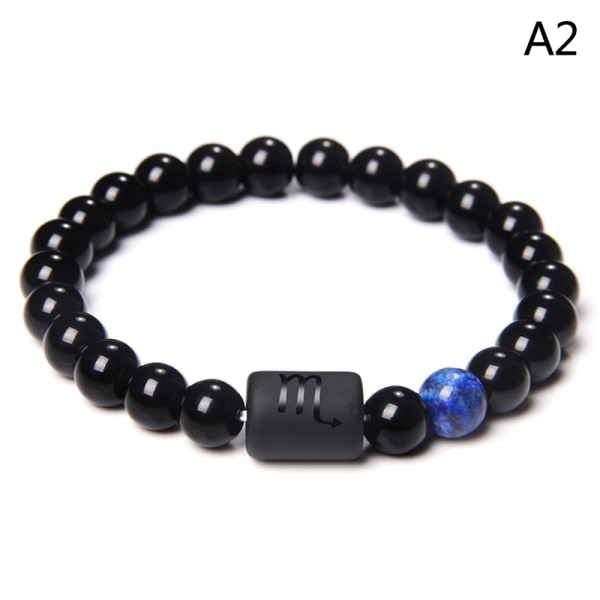 12 stjärntecken Zodiac Beads Par Armband Natural - Perfet Scorpio