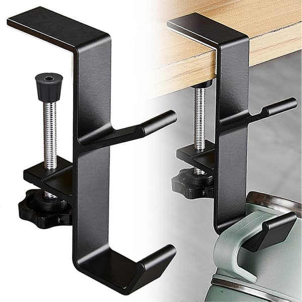 Peis Krans Strømpeholder Justerbar Mantelholder for Krans til Stue - Perfekt Black 4 Pack