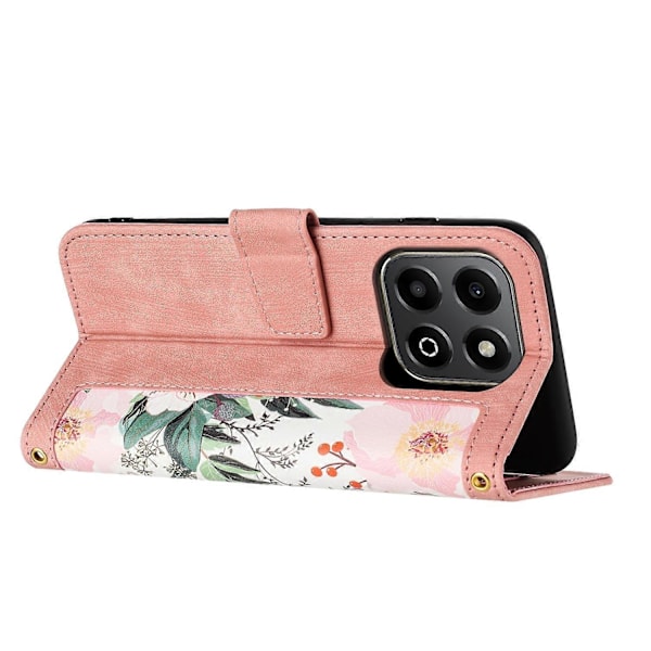 Blommigt Läderfodral med Snodd - Perfet For Honor X6b