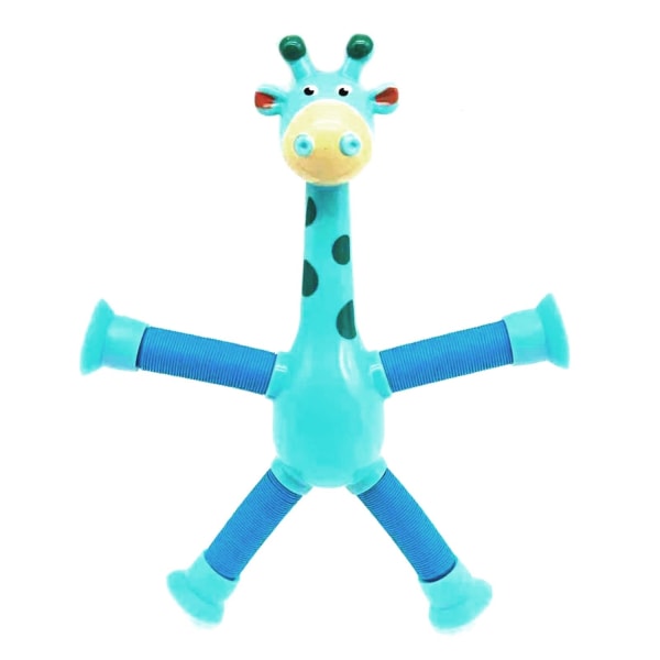 Teleskopisk sugekopp giraff leketøy stretching leke - Perfet blue