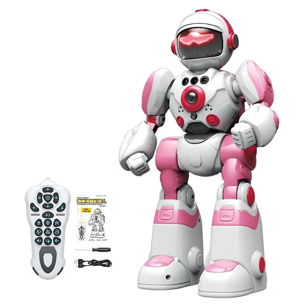 Fjernstyret Intelligent Robot Legetøj Musik Robot Børnegave Tidlig Uddannelse Legetøj-Perfekt Pink