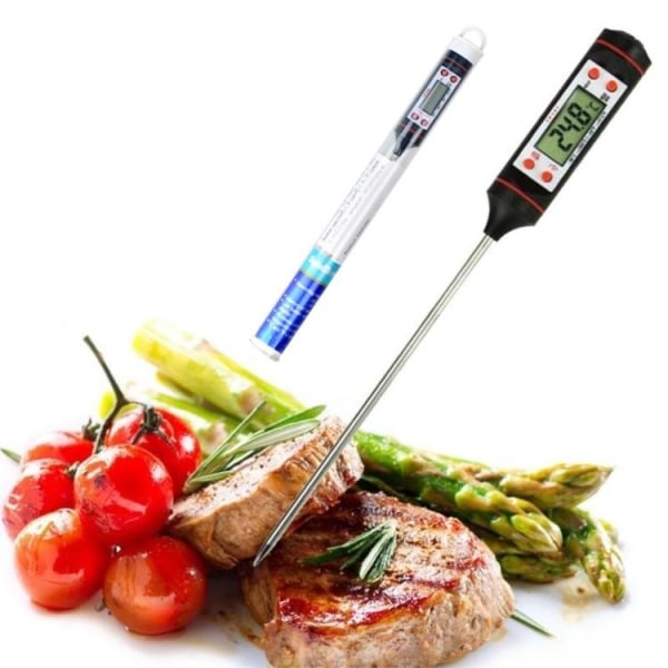 Digital stektermometer / baktermometer LCD-display Svart - Perfet