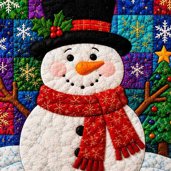 Kinusaiga Stofkunst-sæt | DIY 3D Jule-stofstemplingssæt til voksne Snowman