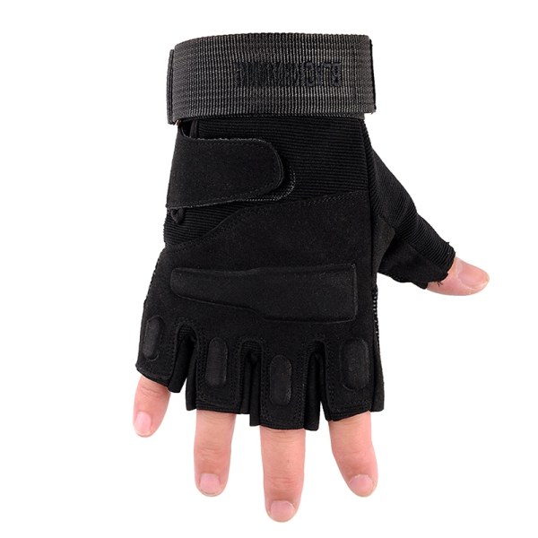 Outdoor Tactical Gloves Sportshansker Half Finger Military Men - Perfet black L