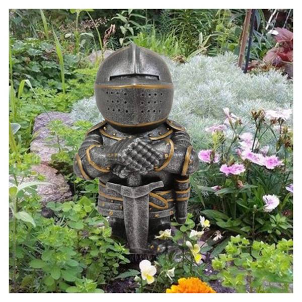 Knight Gnomes Guard 1/8 st Harts Boxtop Ornament Skulptur Soldat Miniatyr Figur Collection Heminredning D