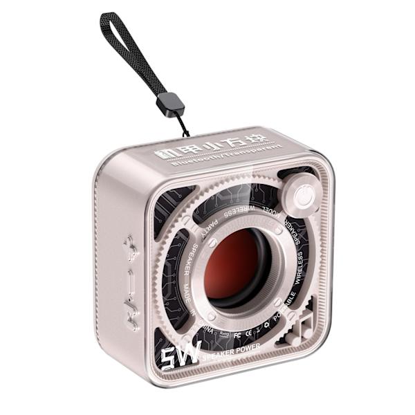 Neliönmuotoinen Bluetooth yhteensopiva kaiutin kannettava ulkokaiutin - Perfet beige