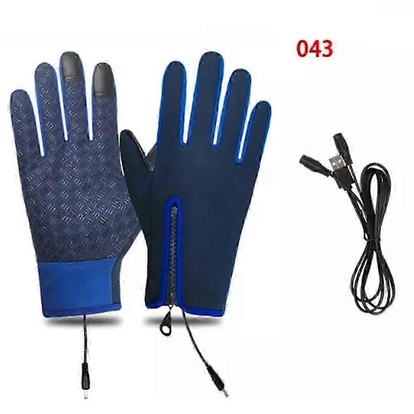 Vandtætte Handsker til Mænd, Ultimative Vinteropvarmede Vindtætte Handsker - Perfekt 043deep blue XXL