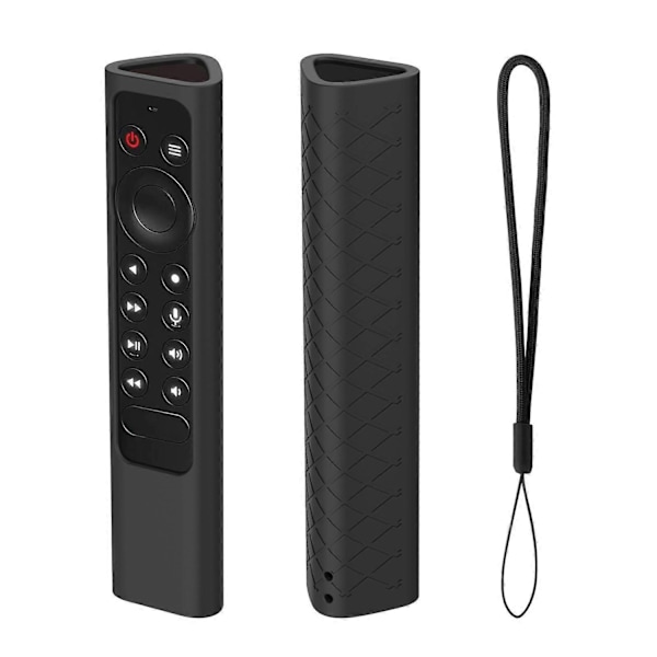 Beskyttende silikonhylser for kontroller Kompatible med NVIDIA Shield TV Pro fjernkontroll, hudvennlig dekselpose, svart-Perfekt Black