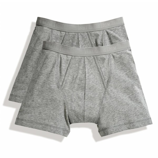 Fruit Of The Loom miesten klassiset boxer (2 kpl) boxer - Perfet Light Grey Marl XL