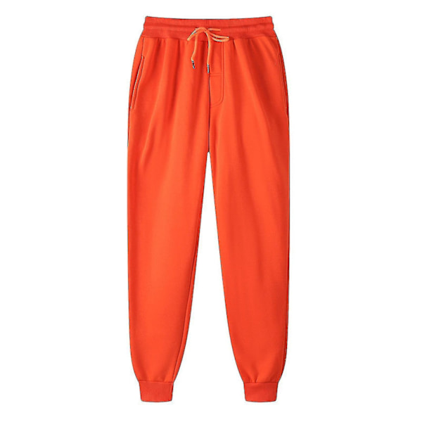 Männs Byxor Sweatpants Hip-hop Byxor Leggings Vadderade Casual Byxor - Perfekt Orange S