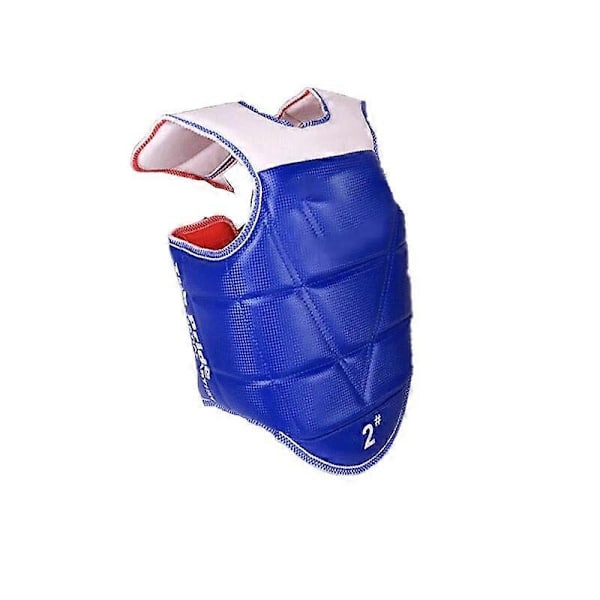Karate Väst Kroppsskydd Taekwondo Bröstskydd Träningsset Kickboxning Sparringsutrustning WTF Träningsutrustning - Perfekt blue 130-150cm
