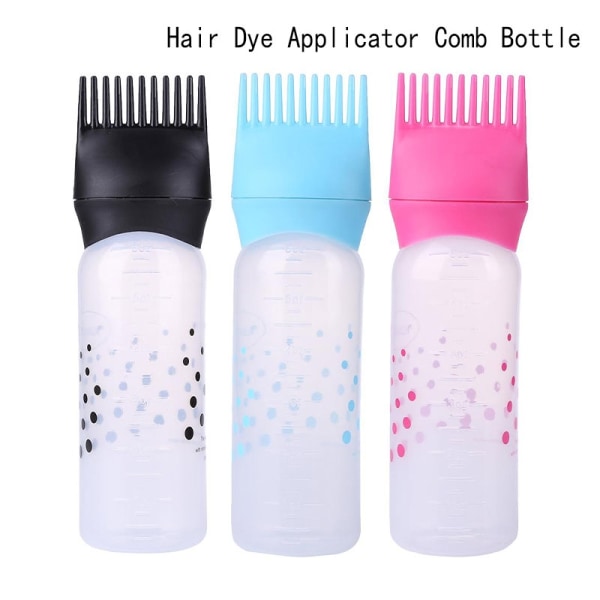 hårfärgningsapplikator Comb Hairdresser-flaska - Perfet Black