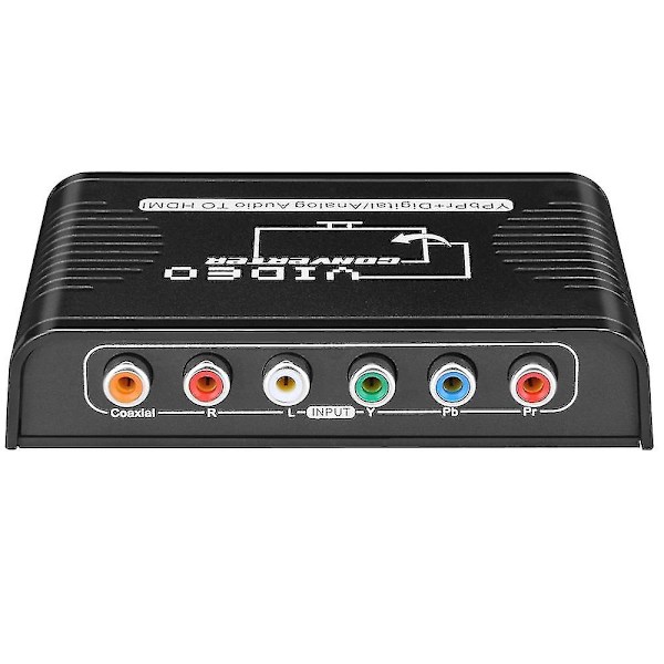 Komponent til hdmi-kompatibel konverter Rgb-komponent video til hdmi-kompatibel kabeladapter for PS2 Wii Dvd til Hd Out - Perfet