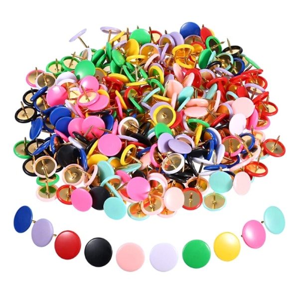 100 runde push pins Oppslagstavle Kart Thumb Tacks Point Bulle - Perfet Black