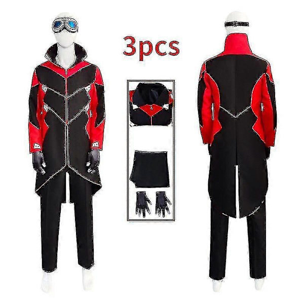 Dr Eggman Kostym för Män - Ivo Nik Trench Uniform, Glasögon, Kläder - Perfekt 3pcs xL