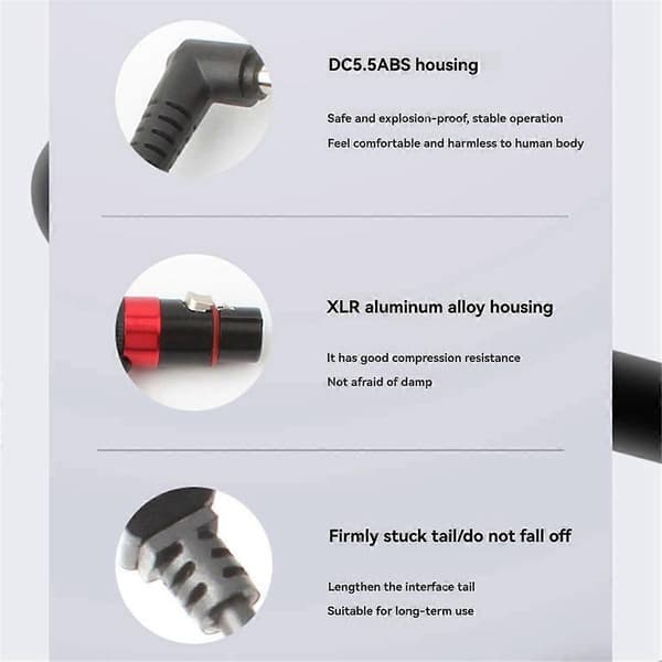 for DC5525 til XLR 4-Pin Strømkabel Egnet Kamera Belysning-Perfekt