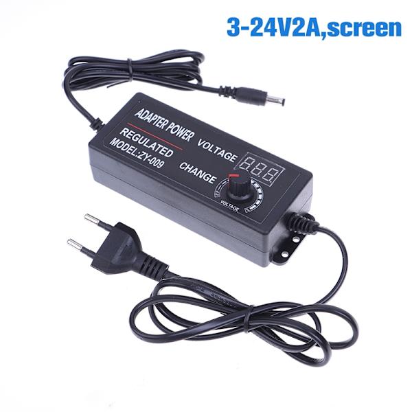 Power AC DC 220V till 3V-36V 1/2/3/5A Universal-Perfet 9(3-24V2A,screen)