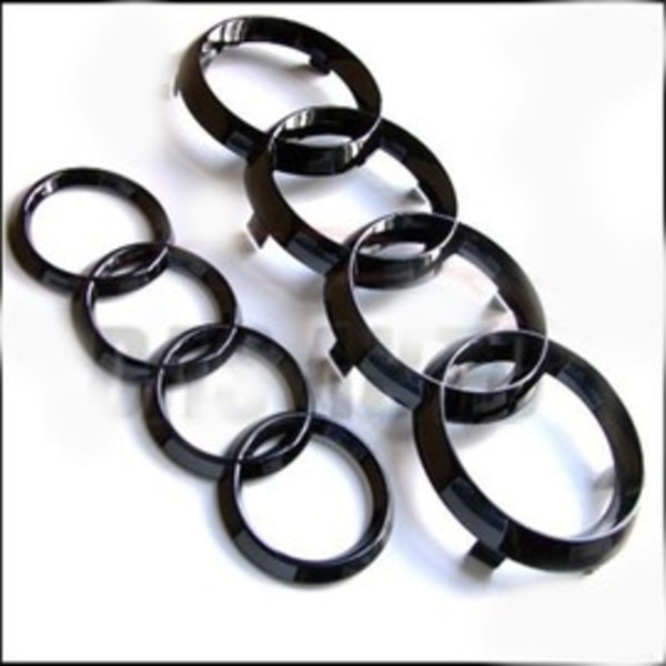 Ring badges compatible for Audi front and rear grille gloss - Perfet