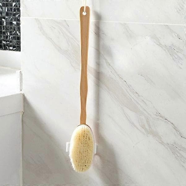 Massager för ryggskrubb i naturligt trä för dusch