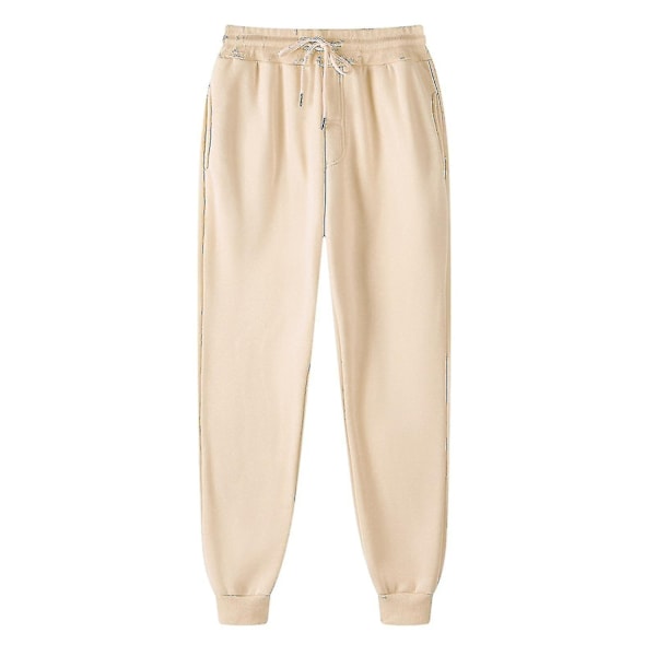 Herrebukser Sweatpants Hip-hop Bukser Leggings Polstrede Casual Bukser - Perfet Beige XXXL