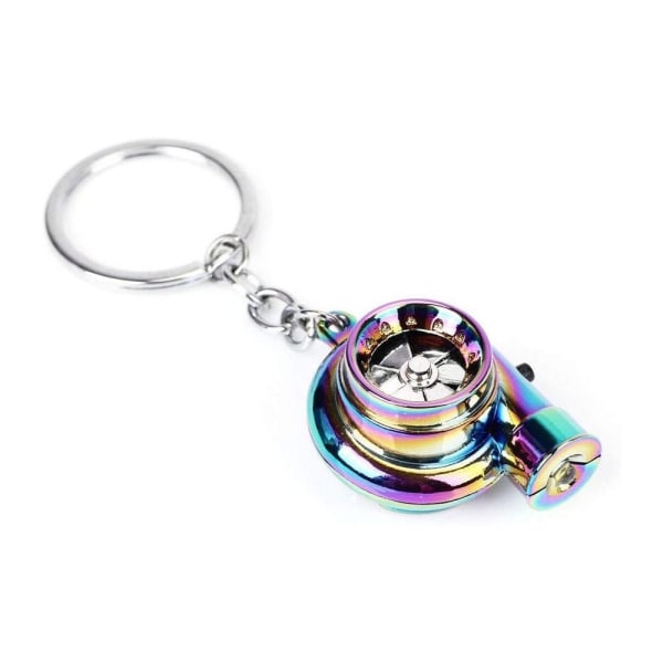 Bil Metall Nøkkelring Lyd Turbo Key Glidelager Spinnende Modell - Perfet