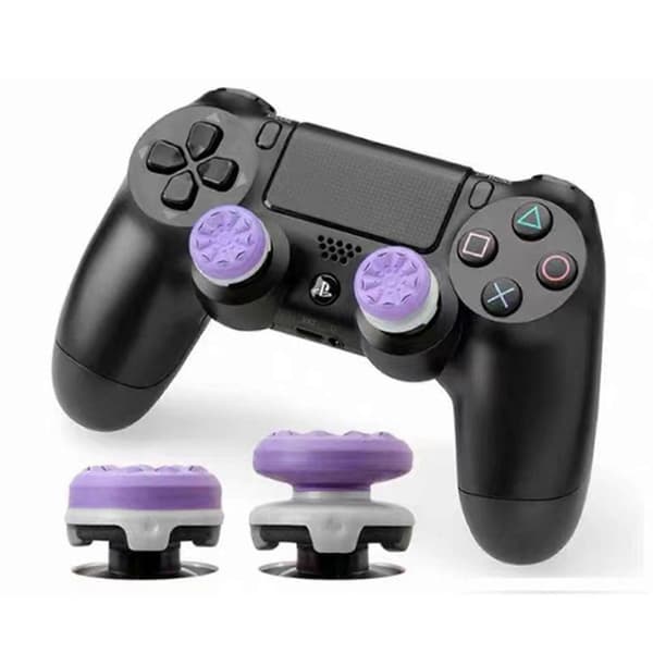 2 stk. Joystick Grip til PS5 PS4 Controller, Silikone Thumb Grips Caps Cover Analog Stick til Playstation 5, Playstation 4 Controller-Perfet Purple