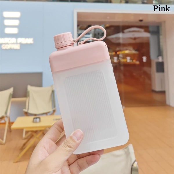 450ML flat vannflaske drikkeflaske ROSA - Perfet pink