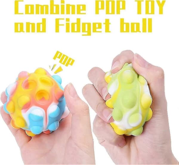 Push Bubble Pop It Stressbold, legetøj Squeeze Bold, silikone 3d Fidget Bold Pop It-Perfet