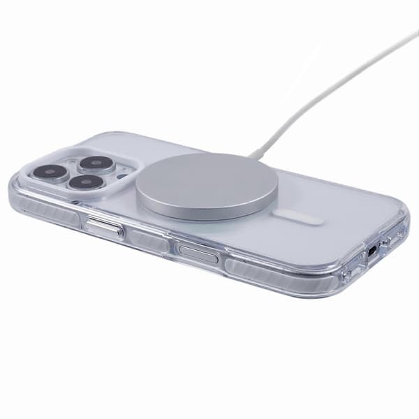 Kompatibelt med iPhone 16 Pro Max Transparent Skal Kompatibelt med MagSafe TPU+PC Baksida - Perfekt Style D
