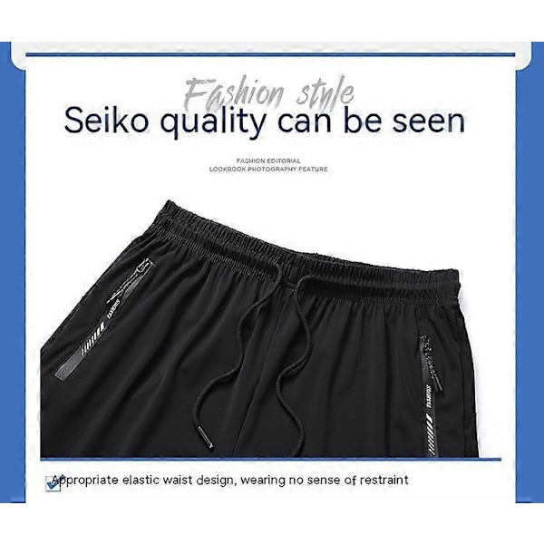 Miesten Juoksu- ja Vaellusshortsit, Nopeasti Kuivuvat Urheilushortsi, Ulkoilushortsi, Vetoketjullinen Tasku - Musta - Perfet 7XL