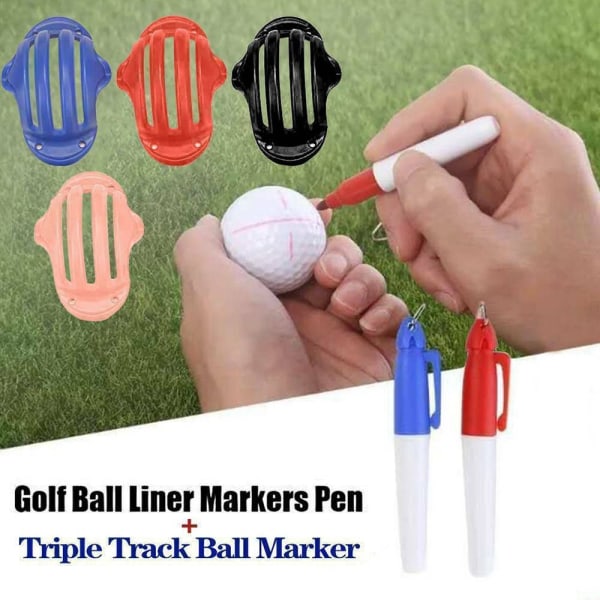 Golf Ball Marker Golf Ball Triple Track 3 Line Marker Golf - Perfet