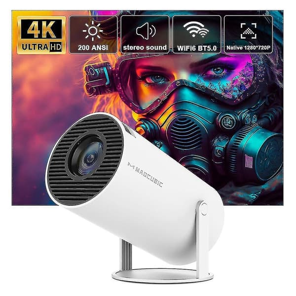 Projektor 4K Android 11 Dobbel Wifi6 200 BT5.0 1080p 1280*720p