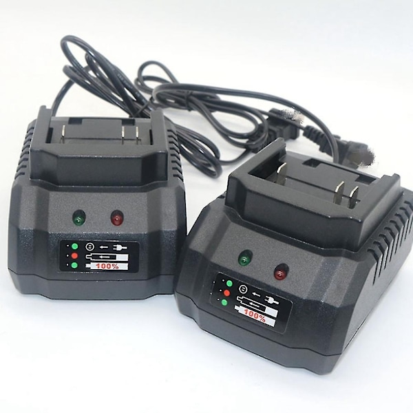 Oplader Kompatibel med Lithium 18v 21v Batteri Anvendelig til Ledningsfri Boremaskine Slibemaskine Elektrisk Værktøj Eu Stik-Perfekt