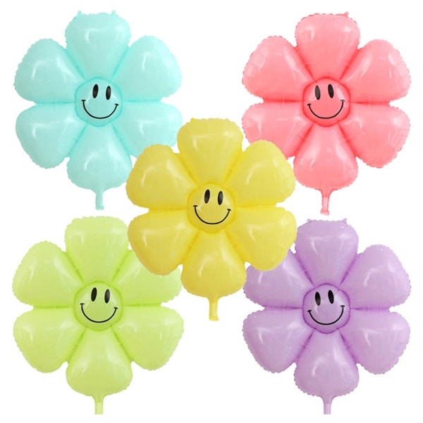 Blomsterballonger Solrosballonger i multi storlekar Helium för barn - Perfet D